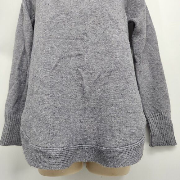 Joan Vass Pullover Sweater Women's Size Medium Gray Crew Neck Relaxed Fit - Picture 3 of 9